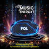 FOL Bluetooth speaker with electric energy effects on a futuristic stage, promoting tips to save battery life on wireless Bluetooth speakers. model name FS-R207L
