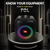 FOL FS-L1206 portable speaker with LED ring light and wireless microphone for home parties and outdoor use