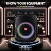 FOL FS-L1218 TWS portable Bluetooth speaker with vibrant LED light ring, powerful bass, and modern home entertainment styling