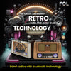 FOL multi-band retro radios with Bluetooth functionality and classic analog dials, perfect blend of nostalgic design and modern sound features