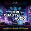 Raise your audio quality with FOL tips, futuristic home theater setup with neon lights and immersive sound visuals