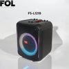 FOL FS-L1218 portable Bluetooth speaker with RGB lights and 8-inch woofer for home and party use