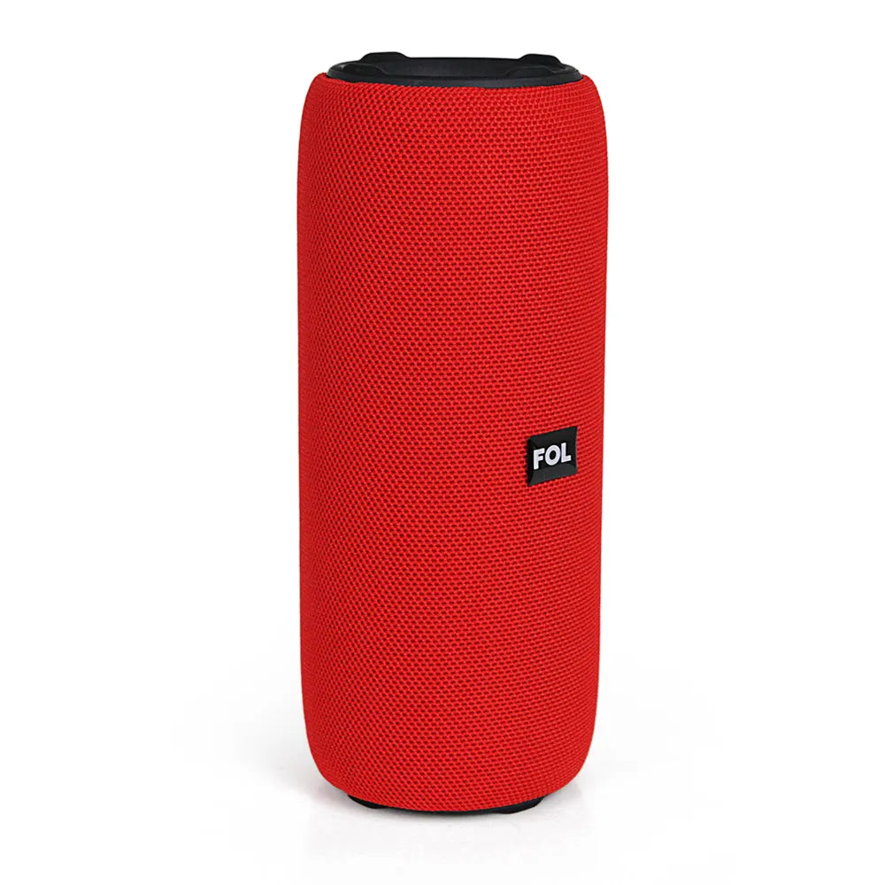 FOL D14 Portable Speaker Color Variations – Available in red, blue, and black to match different styles.