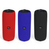 FOL D14 Bluetooth speaker in multiple colors – The speaker is shown in blue, red, and black, highlighting available color options.
