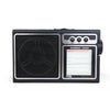 Front view: FOL FR-04 portable AM/FM/SW radio with a large speaker and classic analog tuning, designed for high-quality audio and strong signal reception.