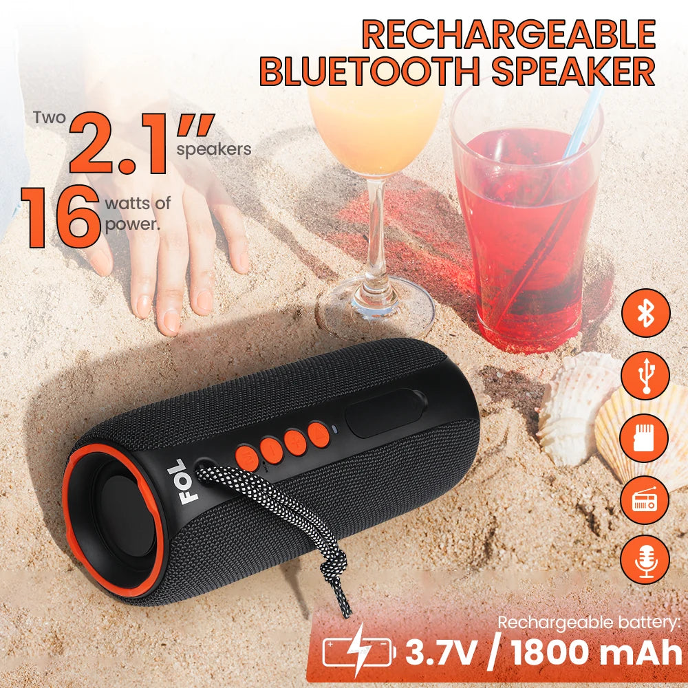 Portable Bluetooth Speaker with IPX5 Waterproof FS-D14 (Enhanced D14 Version)