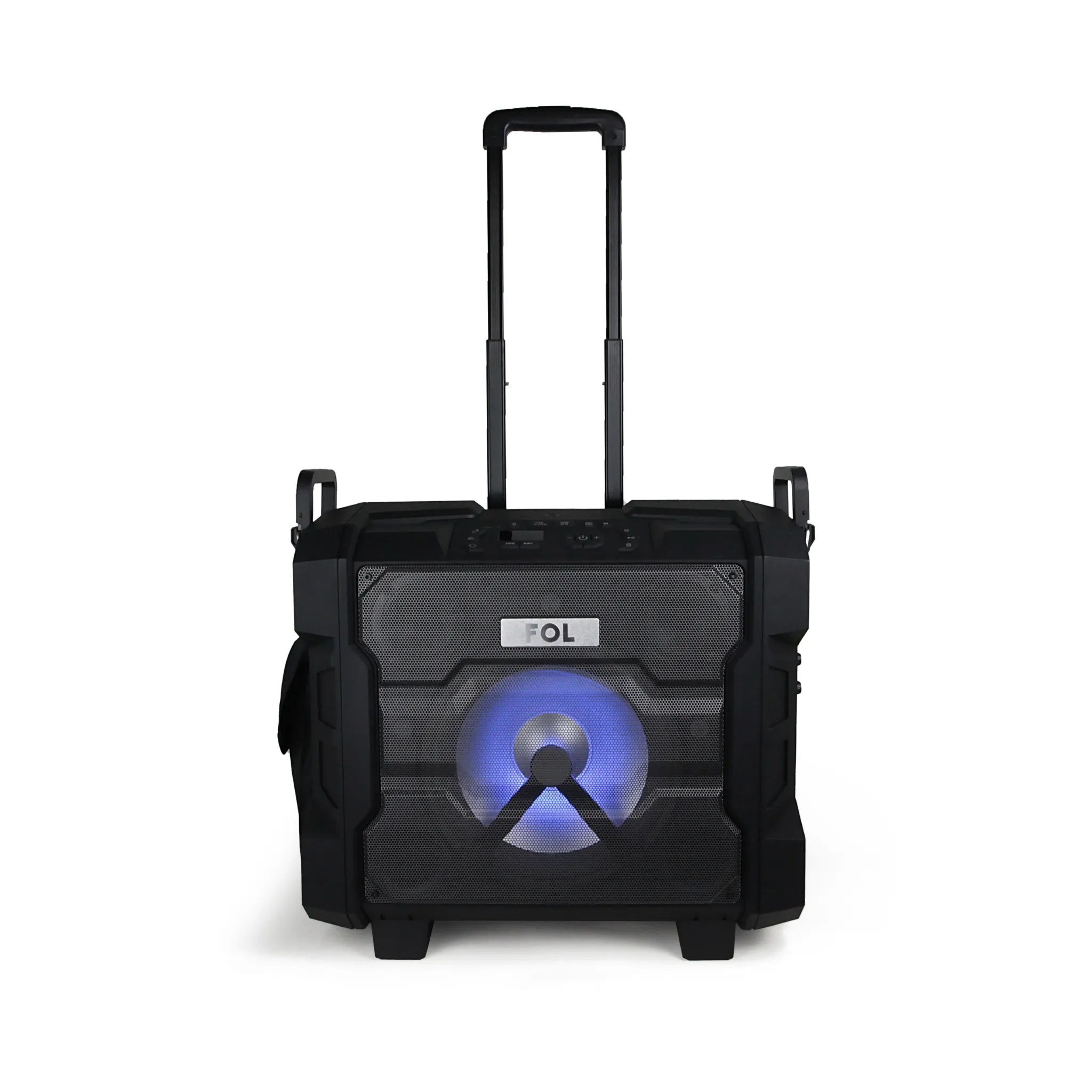 Trolley Design Portable FS-L1088 Karaoke Machine with trolley handle for easy transport.