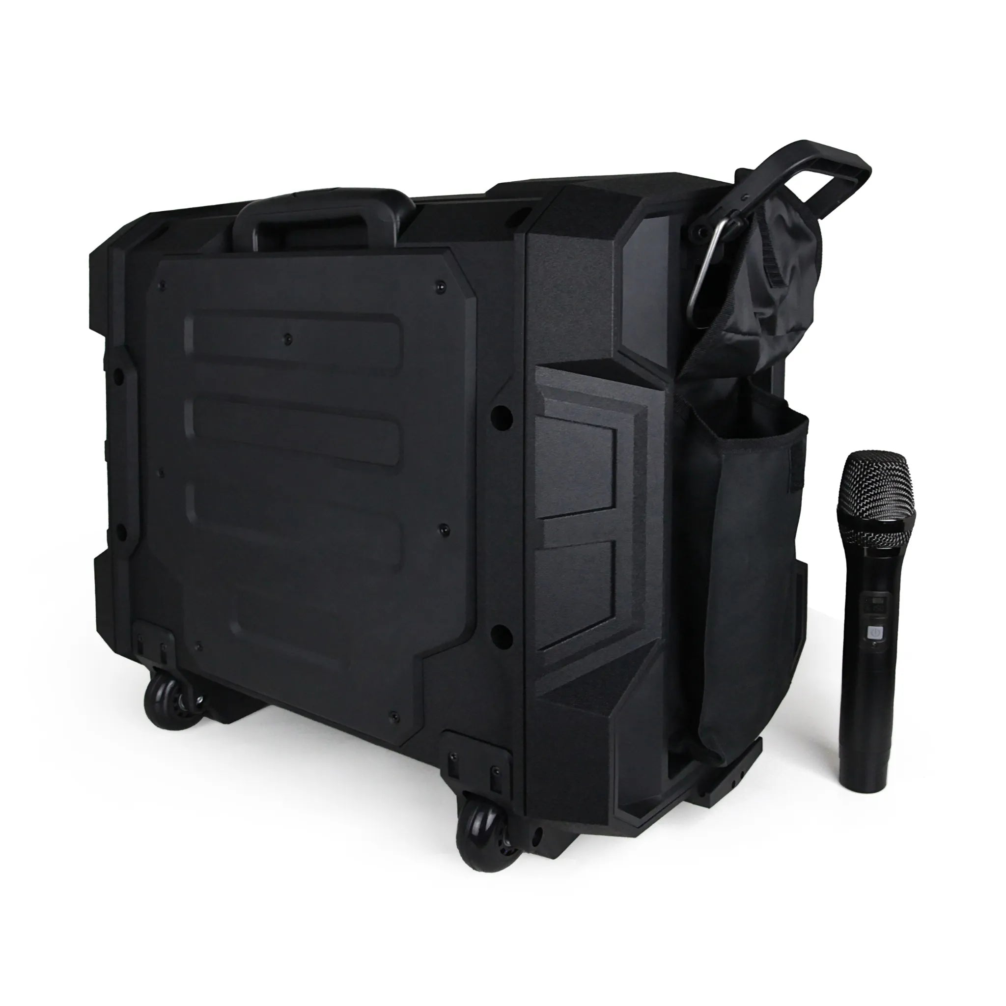 Right Back Side View Rear panel of FS-L1088 Karaoke Machine with one wireless microphone