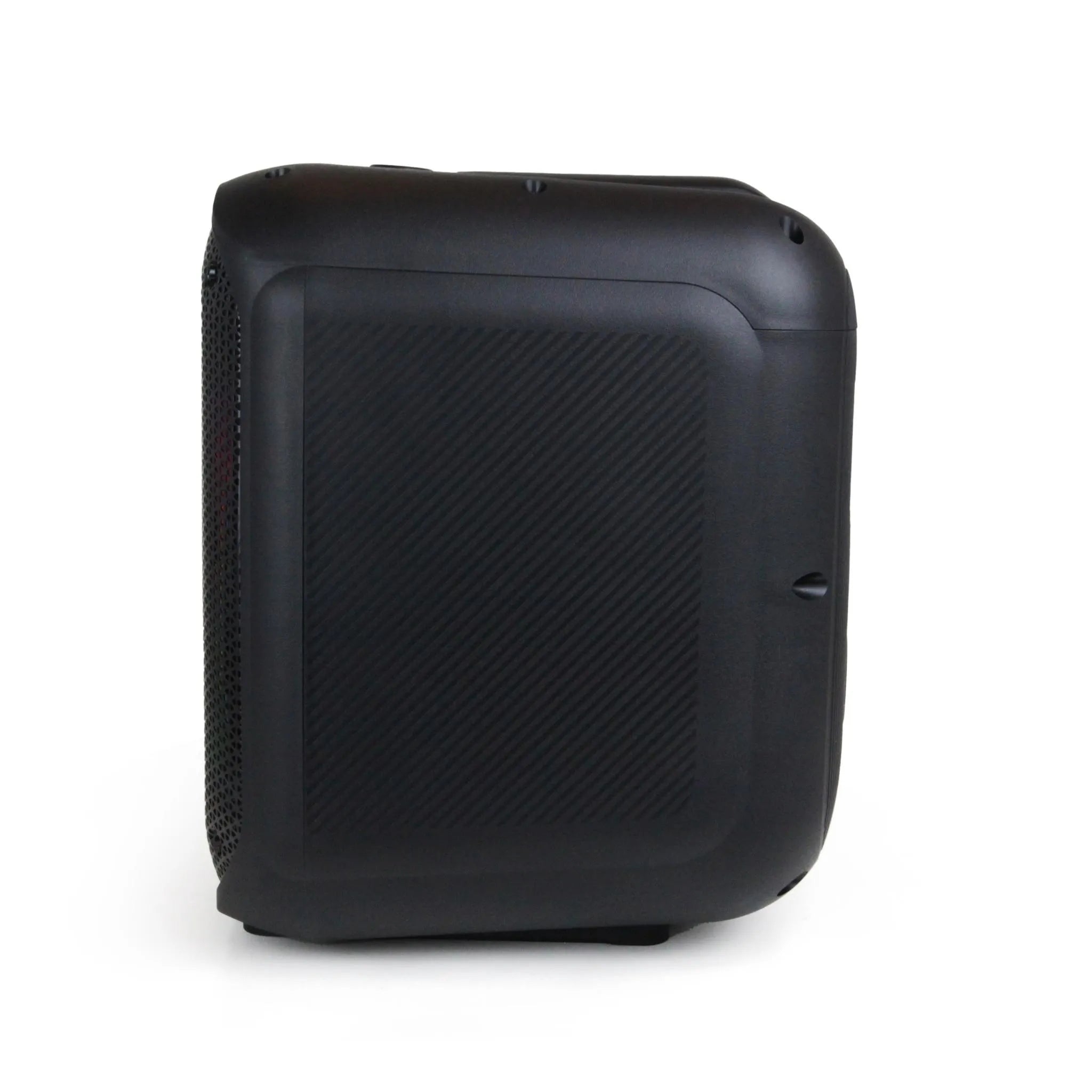 Side View (Right): "Opposite side view of FS-L1206 Bluetooth speaker."