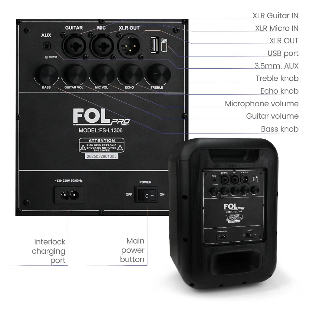 6.5‘ Party Speaker PRO With 90W Output FS-L1306