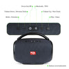 FS-R213L portable speaker front view showing illuminated speaker grill and handle