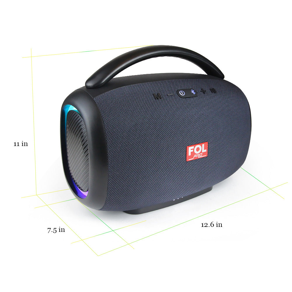 FOL FS-R213L Bluetooth speaker with LED lighting and top control panel
