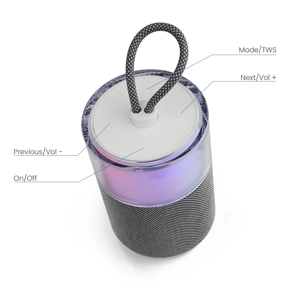 Portable Bluetooth Speaker with RGB Light FS-S123