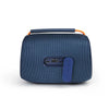 A back view of the blue FOL FS-S150 portable speaker with the circular light ring illuminated.