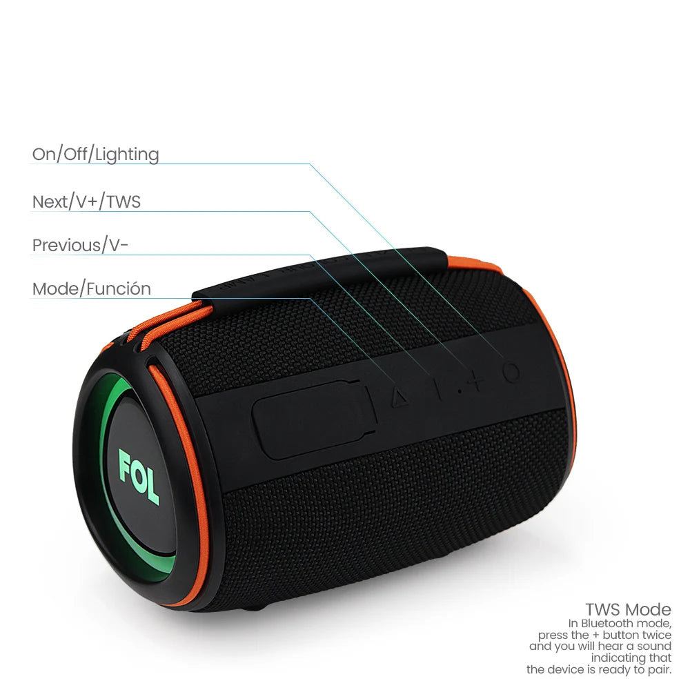 Bluetooth Portable Speaker with RGB Light FS-S156