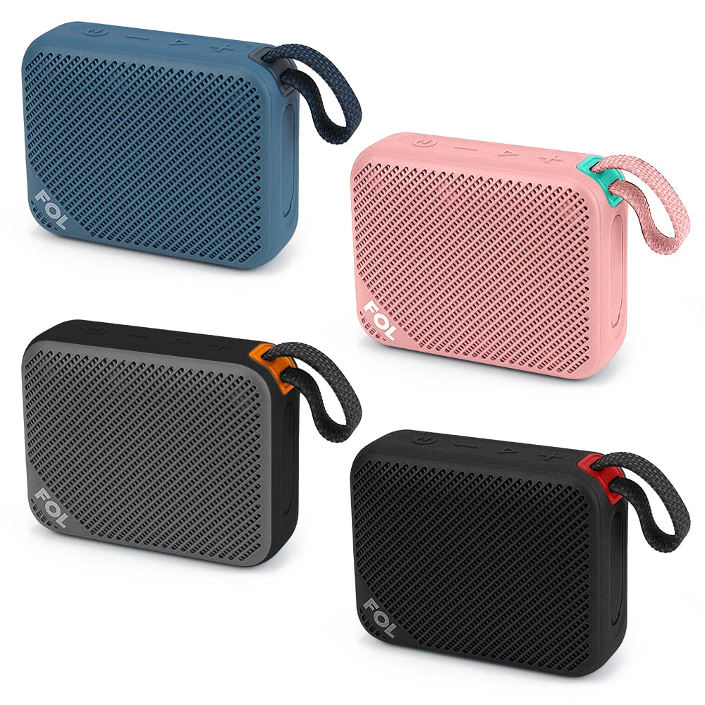 FOL FS-S198 Portable TWS Speaker with RGB Light, Strap & IPX7