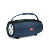 FOL FS-S264 A portable blue Bluetooth speaker with a handle, featuring a sleek design and illuminated controls, branded with 