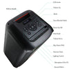 Top panel of FS-L2216 portable speaker featuring control knobs and input options