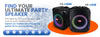FOL FS-L1206 and FS-L1218 portable party speakers featuring RGB lights, TWS stereo pairing, and deep bass, ideal for home or business celebrations.